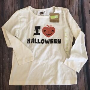 New NWT Crazy 8 I Love Halloween Long Sleeve Shirt Heart XS jack o lantern top 4
